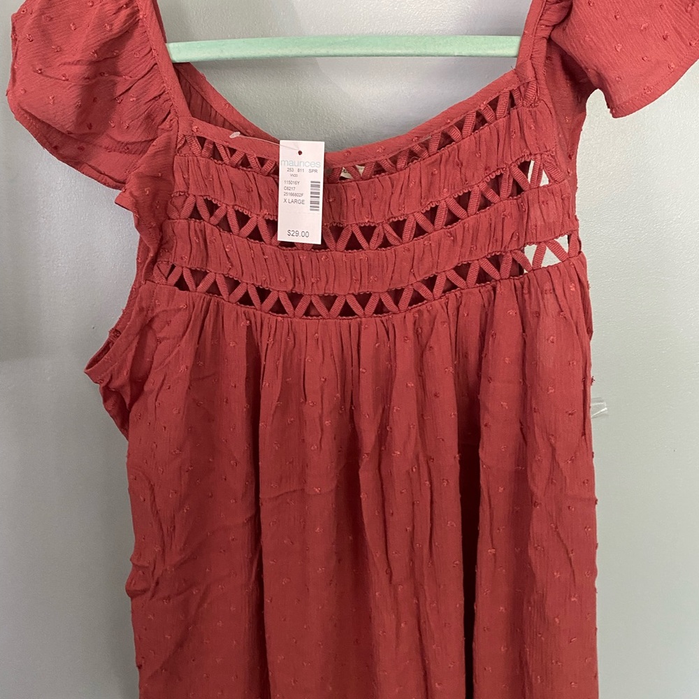 Maurices Burnt Orange top - XL NWT
